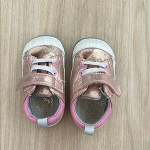 See Kai Run Gold and Pink Baby Shoes